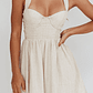French Riviera Sweetheart Neckline Mini Dress Natural - thumbnail 4