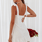 Emine Bow Shoulder Lace Mini Dress White - thumbnail 2