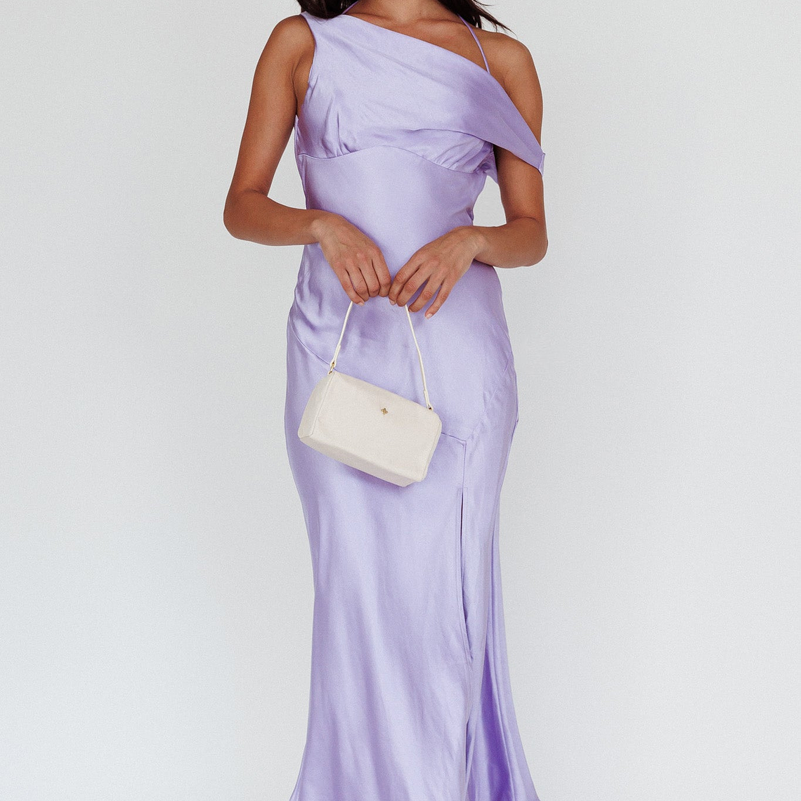 Etienne Off-Shoulder Halter Midi Dress Lilac 3