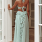 Santiago Cut-Out Ruffle Maxi Dress Sage - thumbnail 2