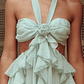 Santiago Cut-Out Ruffle Maxi Dress Sage - thumbnail 4