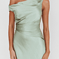 Twilight Asymmetric Neckline Maxi Dress Sage - thumbnail 3