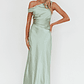 Twilight Asymmetric Neckline Maxi Dress Sage - thumbnail 4
