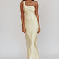 Carmel One-Shoulder Sash Maxi Dress Butter - thumbnail 1