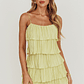 My Type Plisse Tiered Mini Dress Sage - thumbnail 5