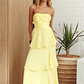 Top It Off Strapless Frill Trim Maxi Dress Butter - thumbnail 4