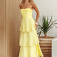 Top It Off Strapless Frill Trim Maxi Dress Butter - thumbnail 5