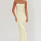 Dolce Life Backless Satin Maxi Dress Butter - thumbnail 3