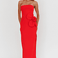 No Competition Oversized Flower Maxi Dress Red - thumbnail 1
