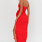 No Competition Oversized Flower Maxi Dress Red - thumbnail 2