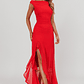 Moonlit Magic Asymmetric Neckline Maxi Dress Red - thumbnail 5