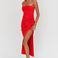 No Competition Oversized Flower Maxi Dress Red - thumbnail 4