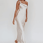 Carmel One-Shoulder Sash Maxi Dress Champagne - thumbnail 2