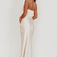High Roller Flower Decoration Halter Dress Champagne - thumbnail 2