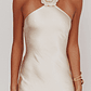High Roller Flower Decoration Halter Dress Champagne - thumbnail 4