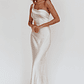 Carmel One-Shoulder Sash Maxi Dress Champagne - thumbnail 6