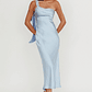 Carmel One-Shoulder Sash Maxi Dress Baby Blue - thumbnail 1