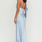 Carmel One-Shoulder Sash Maxi Dress Baby Blue - thumbnail 3