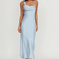 Carmel One-Shoulder Sash Maxi Dress Baby Blue - thumbnail 4