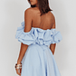 Kailynn Off-Shoulder A-Line Mini Dress Blue - thumbnail 2