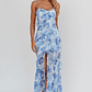 Frannie Vertical Ruffle Maxi Dress Floral Blue - thumbnail 6