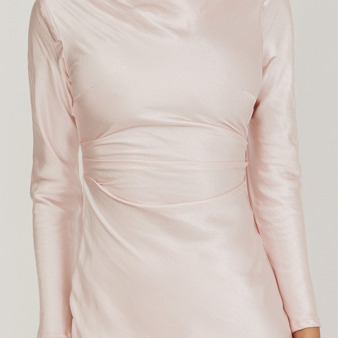 Loveland Cowl Back Midi Dress Baby Pink 3