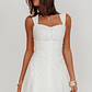 High Tide Buttoned Textured Mini Dress White - thumbnail 1