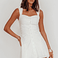 High Tide Buttoned Textured Mini Dress White - thumbnail 5