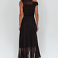 Moonlit Magic Asymmetric Neckline Maxi Dress Black - thumbnail 2