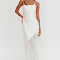 Gilded Dream Chiffon Hem Maxi Dress Oyster - thumbnail 5