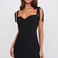 Jezika Tied Shoulder Mini Dress Black - thumbnail 1