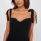 Jezika Tied Shoulder Mini Dress Black - thumbnail 4