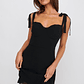 Jezika Tied Shoulder Mini Dress Black - thumbnail 5