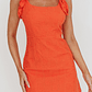 Annie Ruffle Shoulder Strap Mini Dress Orange - thumbnail 5