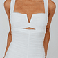 Nadia Ruched Fishtail Maxi Dress White - thumbnail 4