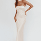 Damsel Reverse Halter Maxi Dress Oyster - thumbnail 1