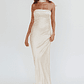 Damsel Reverse Halter Maxi Dress Oyster - thumbnail 5
