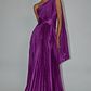 Laxmi Accordion Pleat Maxi Dress Purple - thumbnail 1