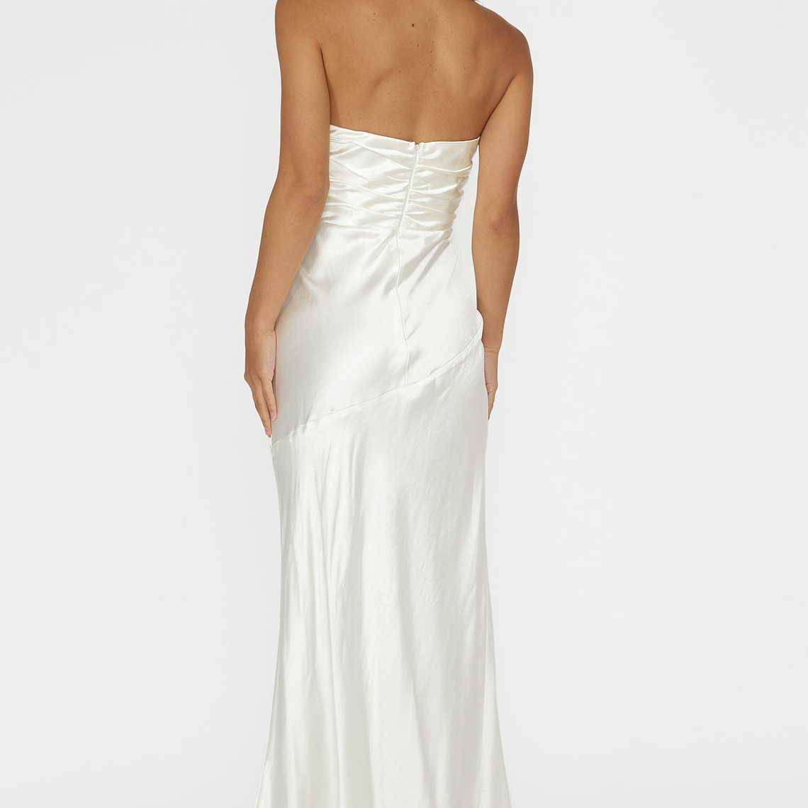 Blaise Asymmetric Neckline Maxi Dress Pearl 2