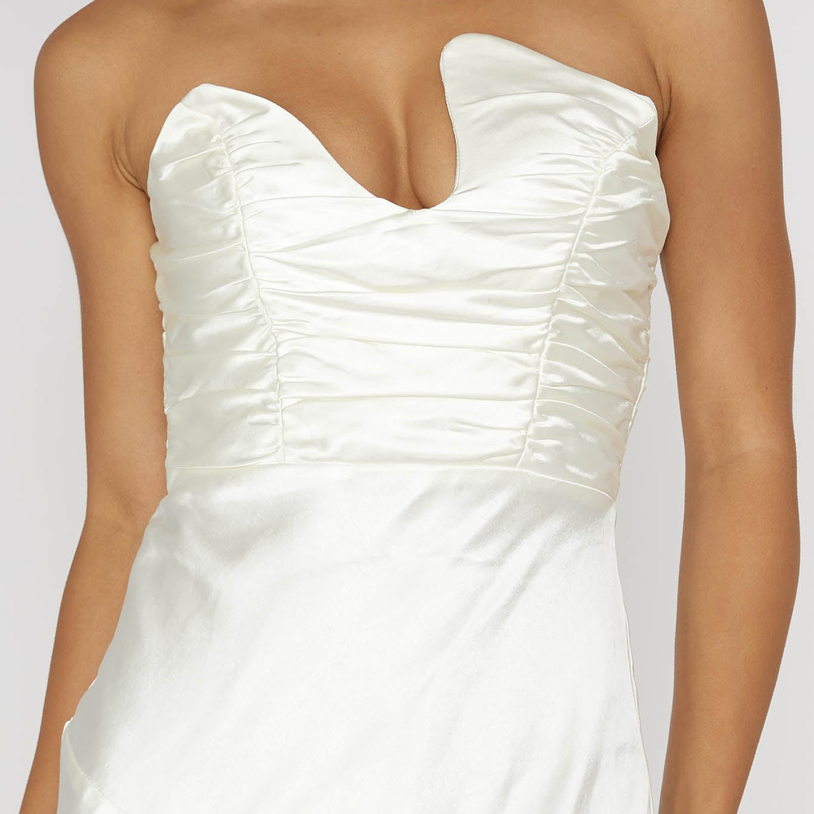 Blaise Asymmetric Neckline Maxi Dress Pearl 4