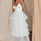 Made For You Tiered Ruffle Midi Dress White - thumbnail 3