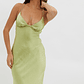 Alora Tie-Up Back Maxi Dress Olive - thumbnail 3