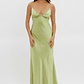 Alora Tie-Up Back Maxi Dress Olive - thumbnail 5