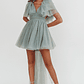 Star Power Tulle Train Mini Dress Pistachio - thumbnail 6