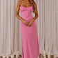 Nerida Twist Back Maxi Dress Pink - thumbnail 1