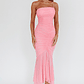 By Chance One Strap Ruched Maxi Dress Pink - thumbnail 5