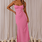 Nerida Twist Back Maxi Dress Pink - thumbnail 5
