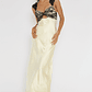 Claribel Lace Bust Maxi Dress Lemon - thumbnail 1