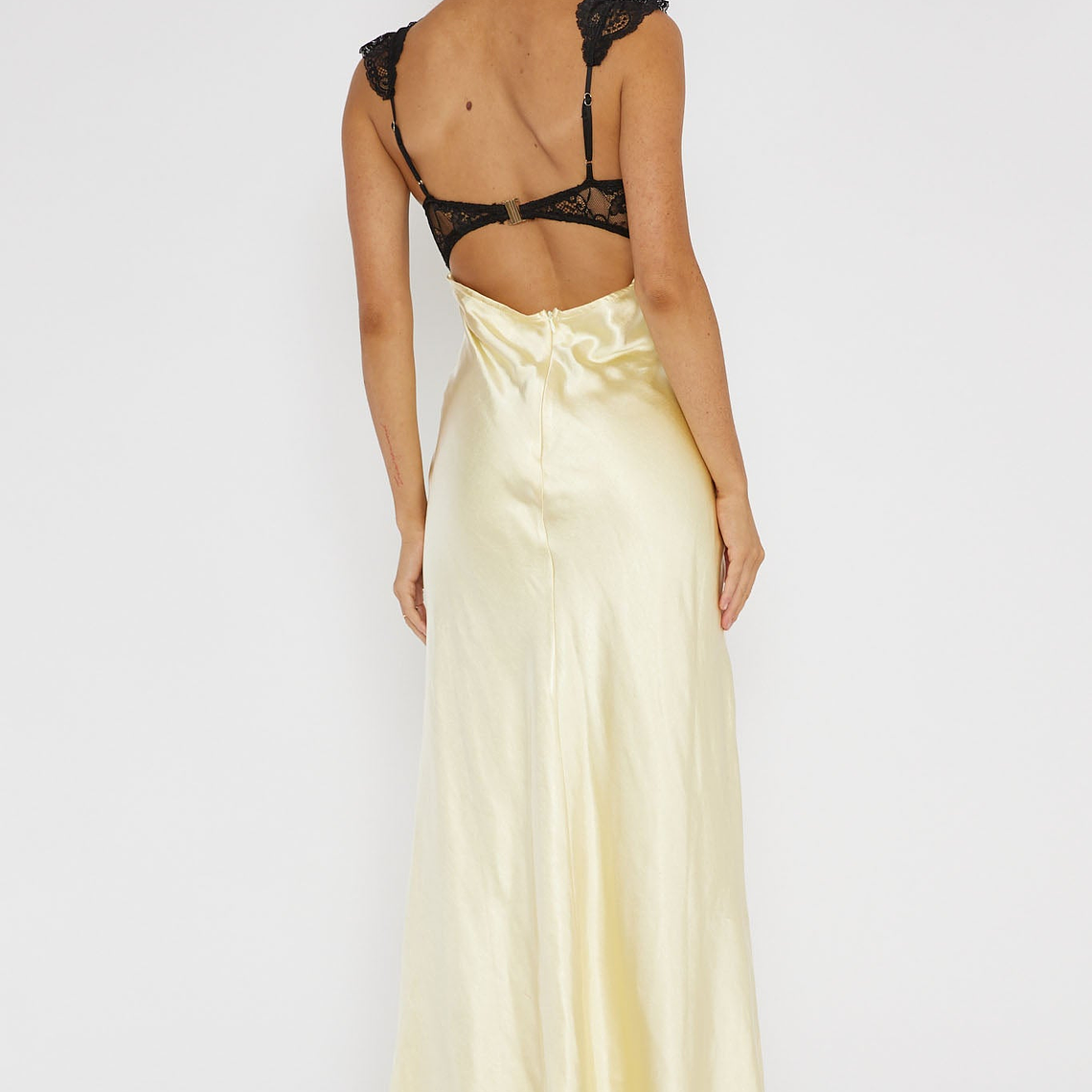 Claribel Lace Bust Maxi Dress Lemon 2