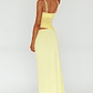 Lorely Ruched Bodice Midi Dress Yellow - thumbnail 2